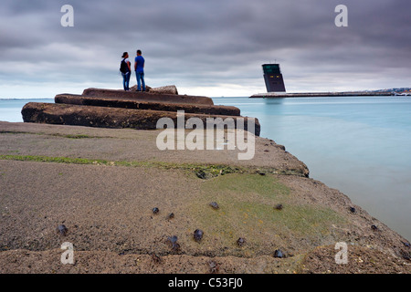Per il controllo del traffico marittimo Tower, Oeiras, Lisbona, Portogallo, Europa Foto Stock