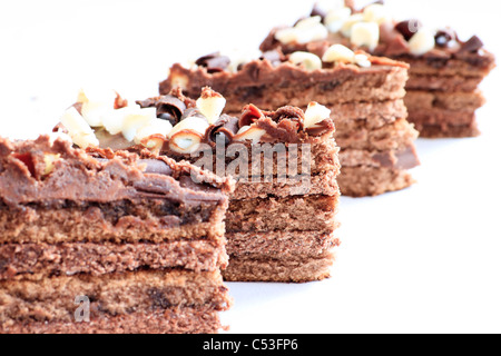 Fresh meravigliosamente Soffici brownie con un profondo fudge sapore di cioccolato Foto Stock