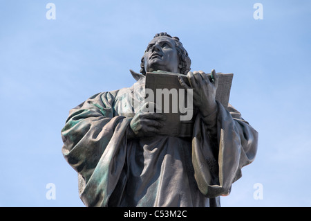 Martin Luther Memorial, Erfurt, Turingia, Germania, Europa Foto Stock