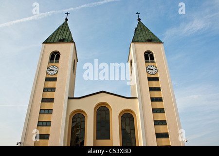 La Bosnia e Erzegovina, Medugorje. Chiesa del santuario di Međugorje, Erzegovina, Bosnia Erzegovina, l'Europa. Foto Stock