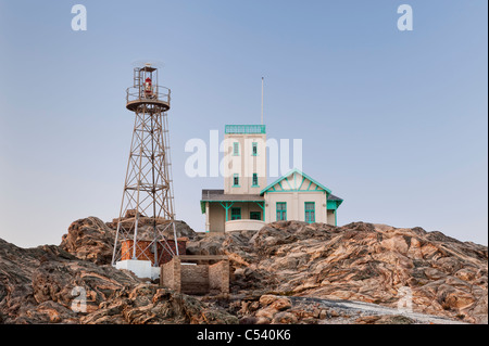 Shark Island Lighthouse, Lüderitz, Namibia, Africa. Foto Stock