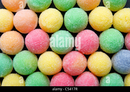 Allineati il gruppo di colori differenet di Jelly Beans Foto Stock