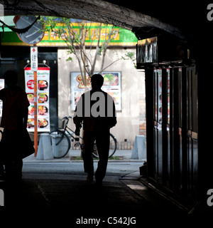 La gente camminare lungo una strada, Ginza Chuo Ward, Tokyo, Giappone Foto Stock