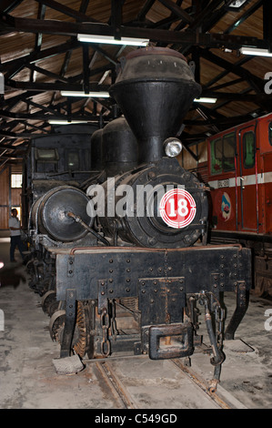 Shay vecchio treno a vapore locomotiva, Alishan Forest Railway, Fenqihu, Alishan Parco Nazionale di Scenic Area, Chiayi, Taiwan Foto Stock