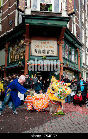 I Paesi Bassi, Amsterdam, per celebrare il capodanno cinese. 2010, l'anno della tigre. Foto Stock