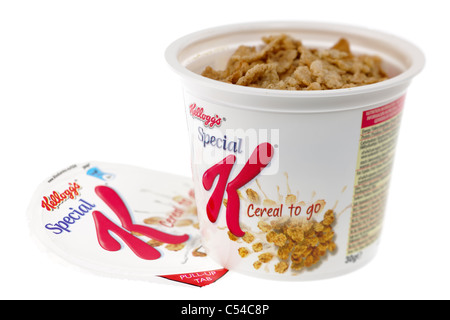 30 grammi di cartone Kelloggs Special K cereale per andare Foto Stock