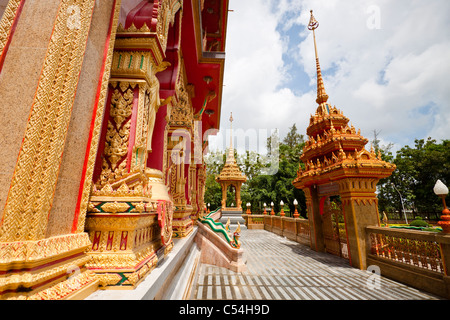 Dettaglio di Wat Chalong - tempio buddista a Phuket, Tailandia. Foto Stock