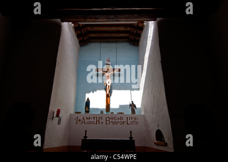 Altare in una cattedrale, San Francesco Cattedrale, Santa Fe, New Mexico, NEGLI STATI UNITI Foto Stock