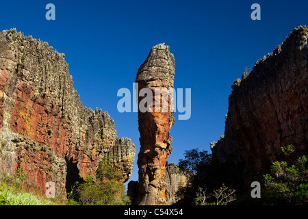 Le formazioni rocciose, Vila Velha del Parco Statale di Ponta Grossa, Stato di Parana, Brasile Foto Stock