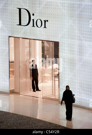 Dior boutique nel centro commerciale di Dubai in Dubai Emirati Arabi Uniti EMIRATI ARABI UNITI Foto Stock