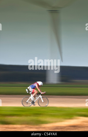 I Paesi Bassi, Almere, triathlon, escursioni in bicicletta Foto Stock