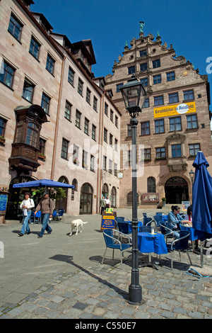 Burgstrasse und Stadtmuseum Fembohaus Altstadt, Fembo house Castle Street museum old town Foto Stock