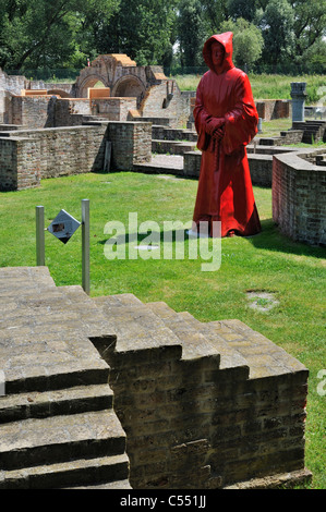 Sito archeologico di Cistercense di Nostra Signora delle dune abbey a dieci Duinen museum, koksijde, Belgio Foto Stock