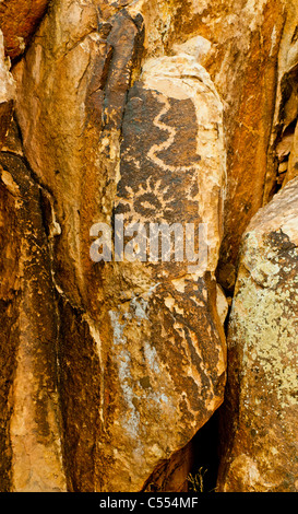 Parowan petroglifi Gap lister sul Registro Storico Nazionale di luoghi storici vicino a Cedar City, Utah Foto Stock