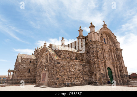 La chiesa a Lampa vicino a Juliaca nelle Ande peruviane Foto Stock