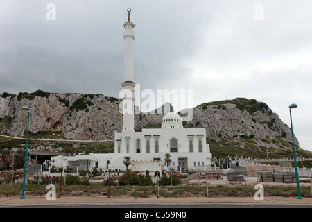 Gibilterra La Ibrahim-al-Ibrahim moschea, noto anche come il Re Fahd bin Abdulaziz al-Saud moschea. In Europa il punto davanti a R Foto Stock