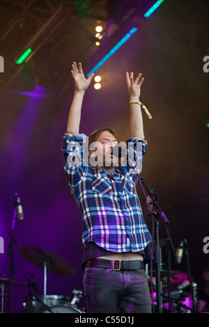 Radiohead giocando a secret show sul Park Stage presso il festival di Glastonbury 2011 Foto Stock