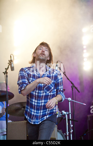 Radiohead giocando a secret show sul Park Stage presso il festival di Glastonbury 2011 Foto Stock