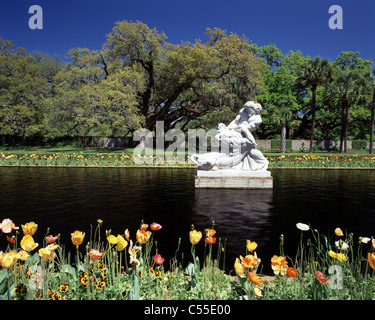 Fontana in un giardino, Brookgreen Gardens, South Carolina, STATI UNITI D'AMERICA Foto Stock