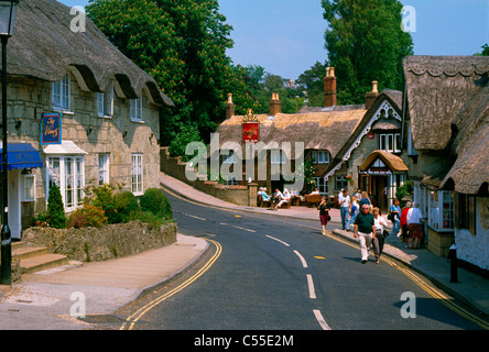 Inghilterra, l'Isola di Wight, Shanklin, strada in città Foto Stock