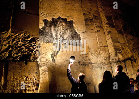 I Paesi Bassi, Maastricht, disegno a carboncino in grotte di Sint Pietersberg. Foto Stock