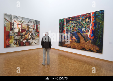 Dipinti di arte moderna in mostra al Museo Ludwig di Colonia Germania Foto Stock