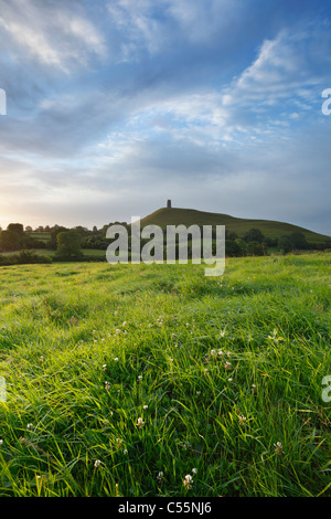 Glastonbury Tor, Somerset, Inghilterra, Regno Unito. Foto Stock
