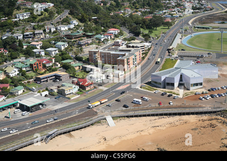 Vista aerea del Maker Workshop e Spiaggia di Burnie Tasmania Australia Foto Stock