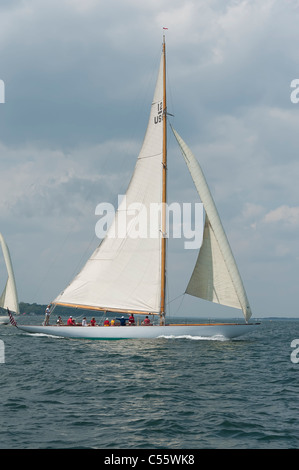 12 metri Racing in Narragansett Bay Foto Stock