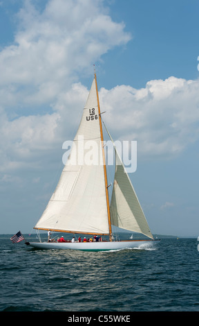 12 metri Racing in Narragansett Bay Foto Stock