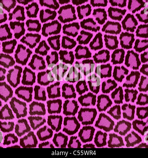 Pink leopard sfondo pelliccia Foto Stock