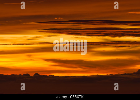 Vista aerea di un cratere vulcanico, il Cratere Haleakala, Maui, Hawaii, STATI UNITI D'AMERICA Foto Stock