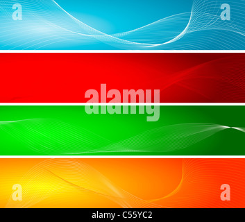 Vivacemente colorato funky sfondi wave Foto Stock