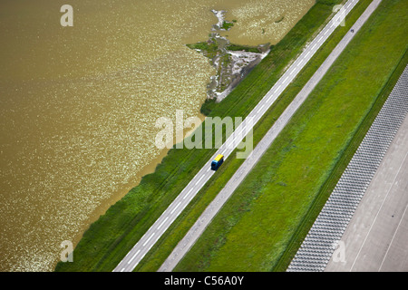 I Paesi Bassi, Petten, mare dike chiamato Hondsbossche Zeewering. Foto Stock