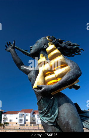 Lo spirito di South Shields statua, di Irene marrone, South Shields, Tyne and Wear Foto Stock