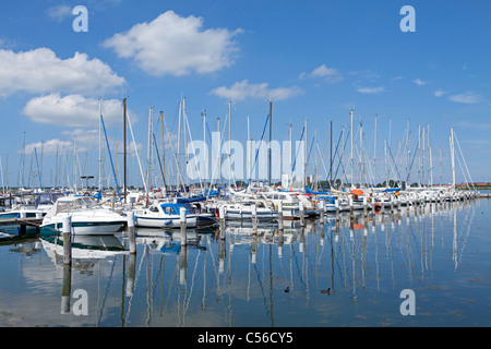 Marina, Burgtiefe, Fehmarn Island, Schleswig-Holstein, Germania Foto Stock