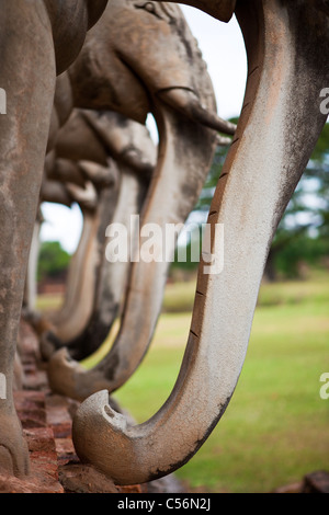 Wat Sorasak, Sukhothai, Thailandia Foto Stock