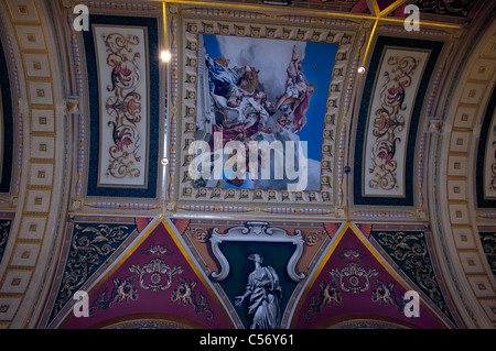 Murali e soffitti in Macao Venetian Hotel Casino, Striscia di Cotai, Macau, Cina, Sud-est asiatico. Foto Stock