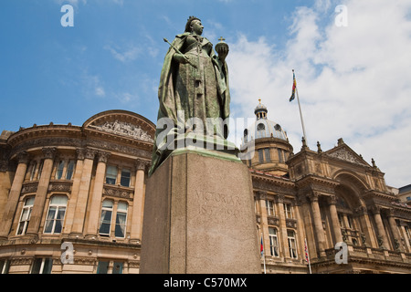 La regina Victoria statua&Consiglio House Birmingham Foto Stock