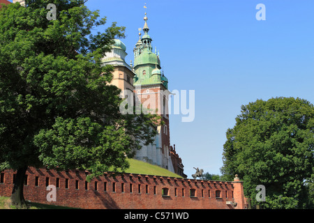 Il Castello Reale di Wawel a Cracovia, Polonia. Foto Stock
