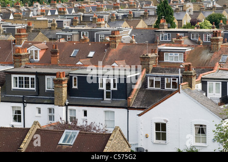 Prolunga del padiglione conversione loft suburban Londra Uk HOMER SYKES Foto Stock