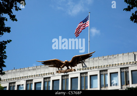 Stati Uniti d'America Embassy, Grosvenor Square, Londra Foto Stock