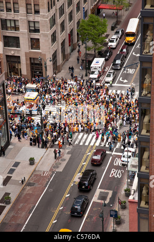 La religione sikh parata del giorno, Madison Avenue, New York Foto Stock