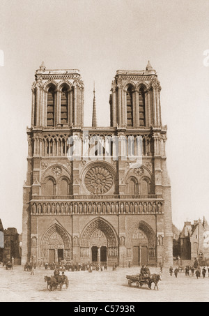 Fotoincisione di Notre Dame de Paris Foto Stock
