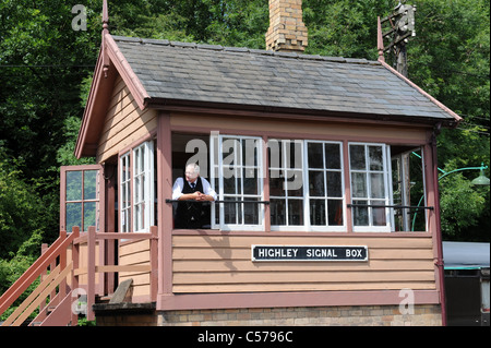 Highley casella Segnale Severn Valley Railway Regno Unito Foto Stock