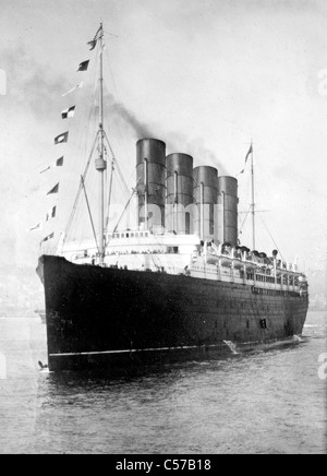 RMS Lusitania Foto Stock