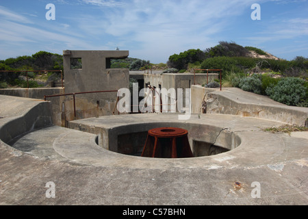 Piazzole per cannoni a Fort PEARCE Point Nepean Penisola di Mornington VICTORIA AUSTRALIA ORIZZONTALE DI BDB Foto Stock