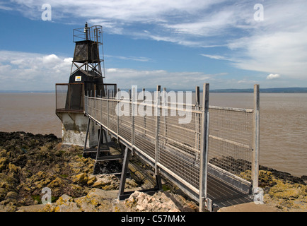 Il punto di batteria Portishead somerset Foto Stock