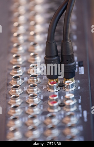 Mixer audio concole Foto Stock