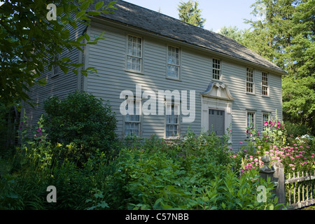 La Casa della Missione, 1742, home al primo missionario mohicano indiani, Stockbridge, Massachusetts, Berkshires Foto Stock